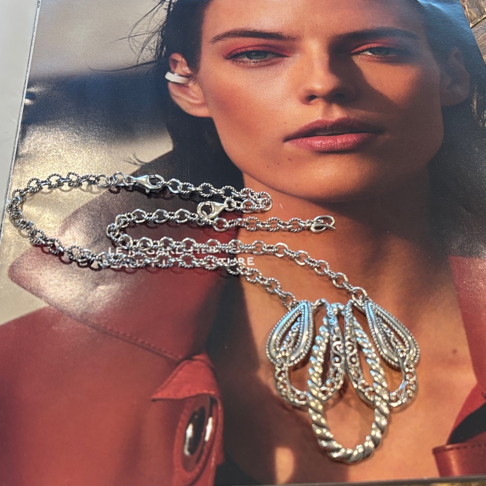 This is a Carolyn Pollack sterling silver Lasting Connections statement necklace